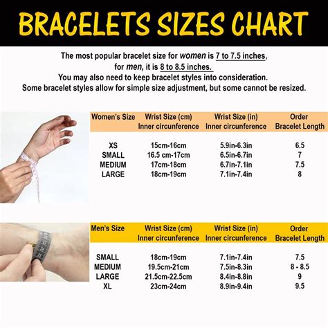 celine bracelet size chart.